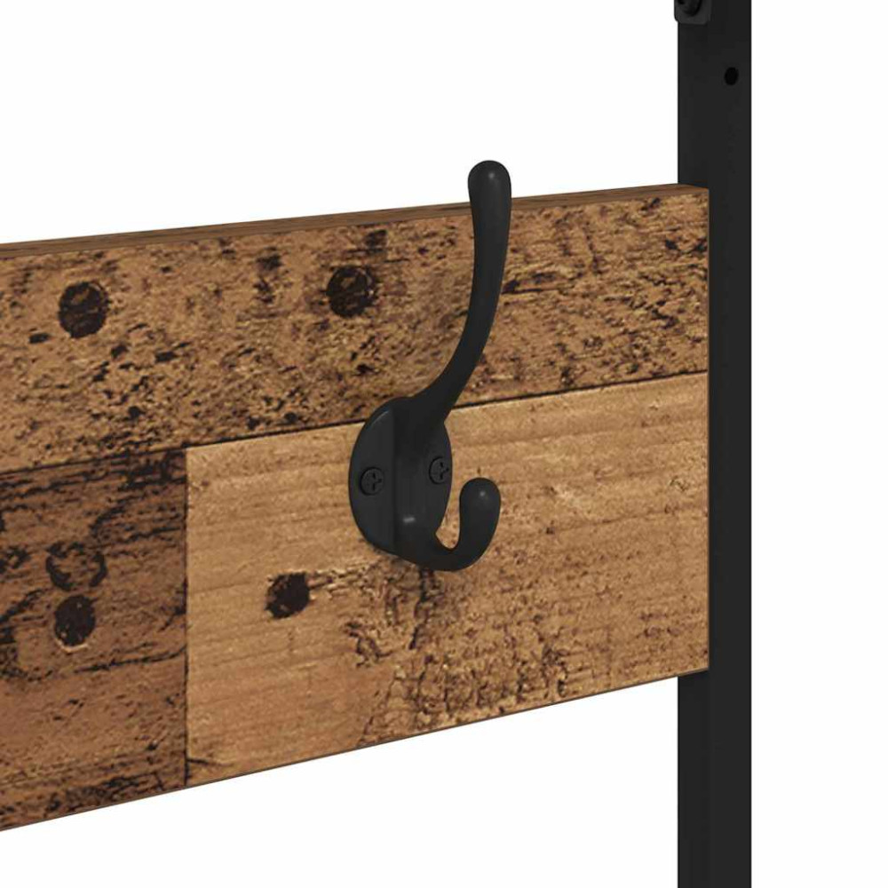Produktbild för Klädhängare Gammalt trä 100 x 41 x 184 cm Konstruerat trä