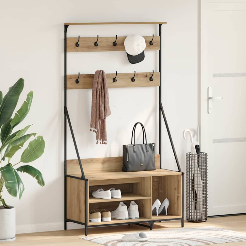 Produktbild för Klädhängare Artisan Ek 100 x 41 x 184 cm Konstruerat trä