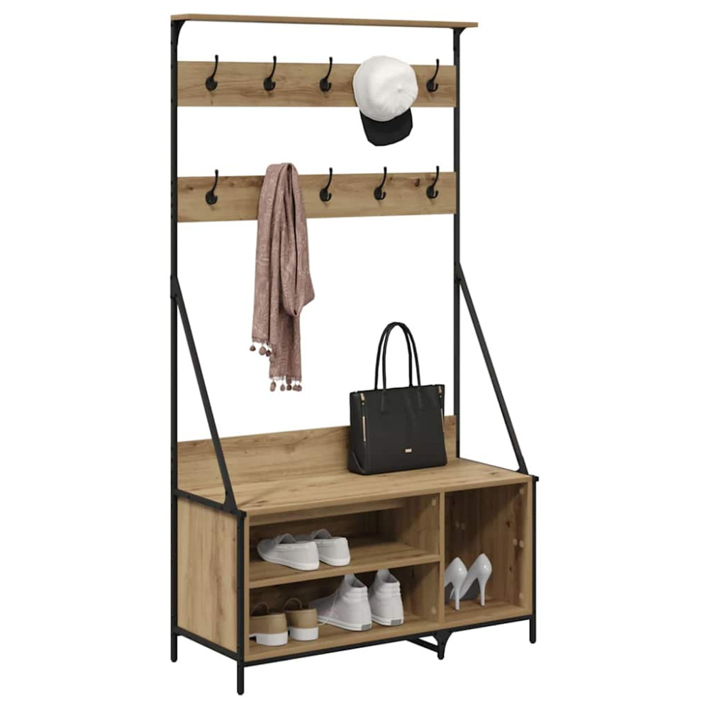 Produktbild för Klädhängare Artisan Ek 100 x 41 x 184 cm Konstruerat trä