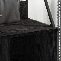 Produktbild för Klädhängare Svart Ek 100 x 41 x 184 cm Konstruerat trä
