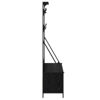 Produktbild för Klädhängare Svart Ek 100 x 41 x 184 cm Konstruerat trä