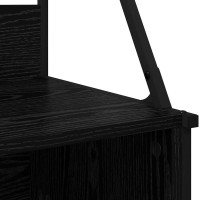 Produktbild för Klädhängare Svart Ek 100 x 41 x 184 cm Konstruerat trä