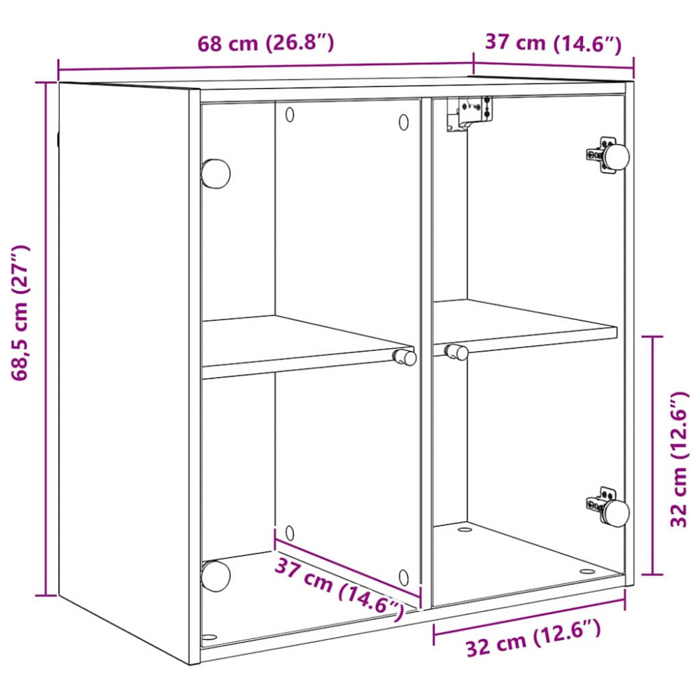 Produktbild för Väggskåp Artisan Ek 68 x 37 x 68,5 cm Konstruerat trä