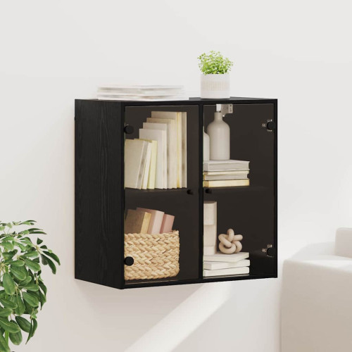 vidaXL Väggskåp Svart Ek 68 x 37 x 68,5 cm Konstruerat trä