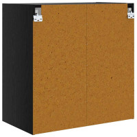 Produktbild för Väggskåp Svart Ek 68 x 37 x 68,5 cm Konstruerat trä