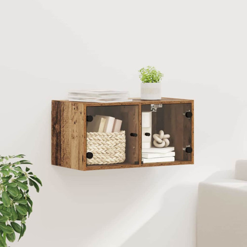 vidaXL Väggskåp Gammalt trä 68 x 37 x 35 cm Konstruerat trä