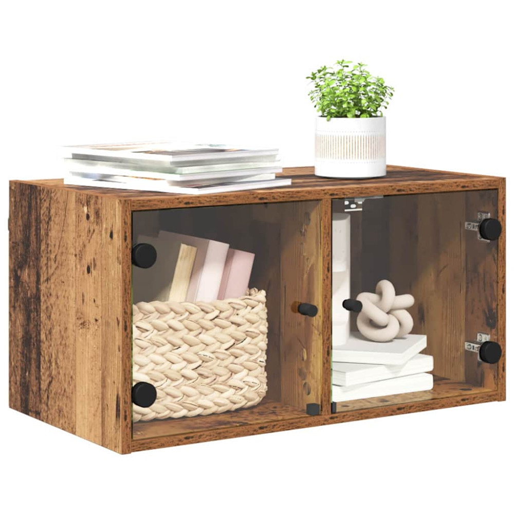 Produktbild för Väggskåp Gammalt trä 68 x 37 x 35 cm Konstruerat trä