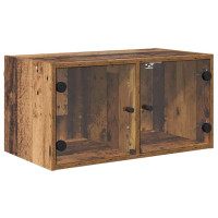 Produktbild för Väggskåp 2 pcs Gammalt trä 68 x 37 x 35 cm Konstruerat trä