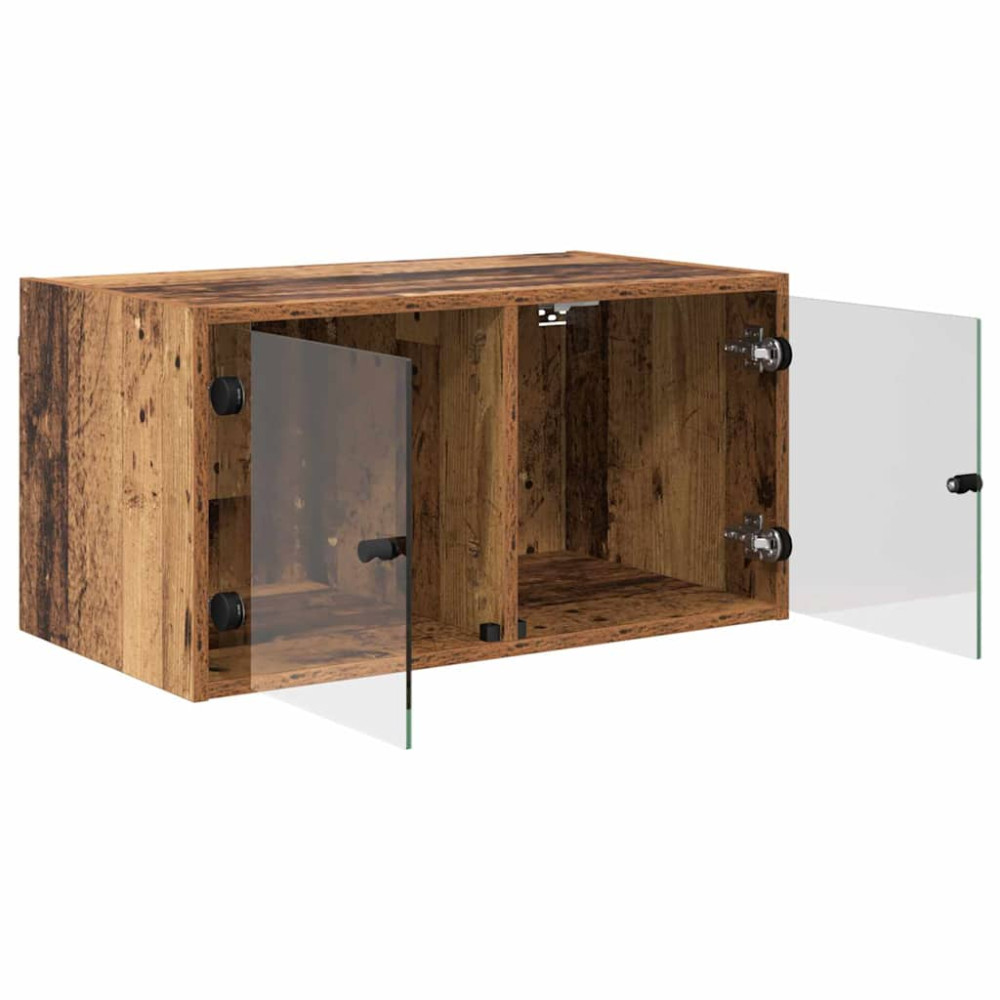 Produktbild för Väggskåp 2 pcs Gammalt trä 68 x 37 x 35 cm Konstruerat trä