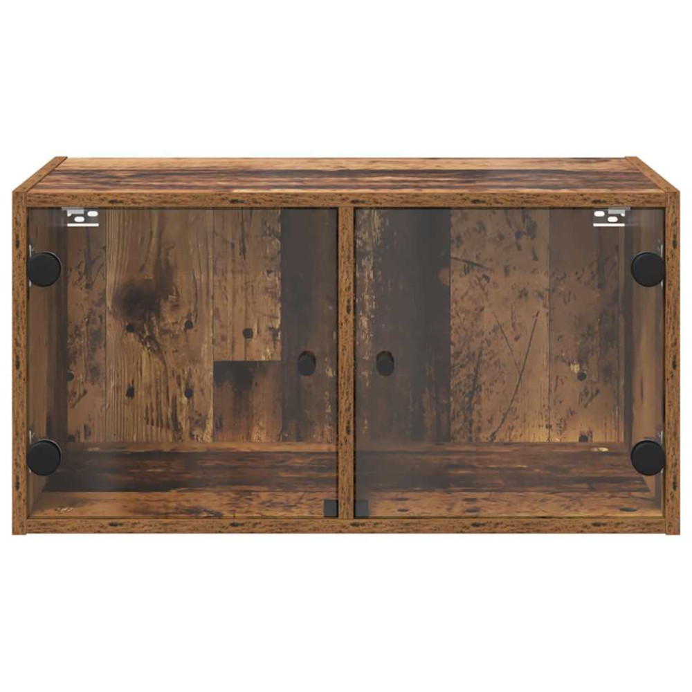 Produktbild för Väggskåp 2 pcs Gammalt trä 68 x 37 x 35 cm Konstruerat trä