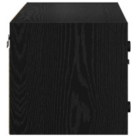 Produktbild för Väggskåp 2 pcs Svart Ek 68 x 37 x 35 cm Konstruerat trä