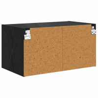 Produktbild för Väggskåp 2 pcs Svart Ek 68 x 37 x 35 cm Konstruerat trä