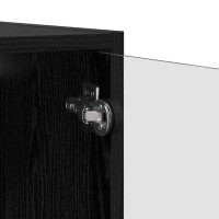 Produktbild för Väggskåp 2 pcs Svart Ek 68 x 37 x 35 cm Konstruerat trä