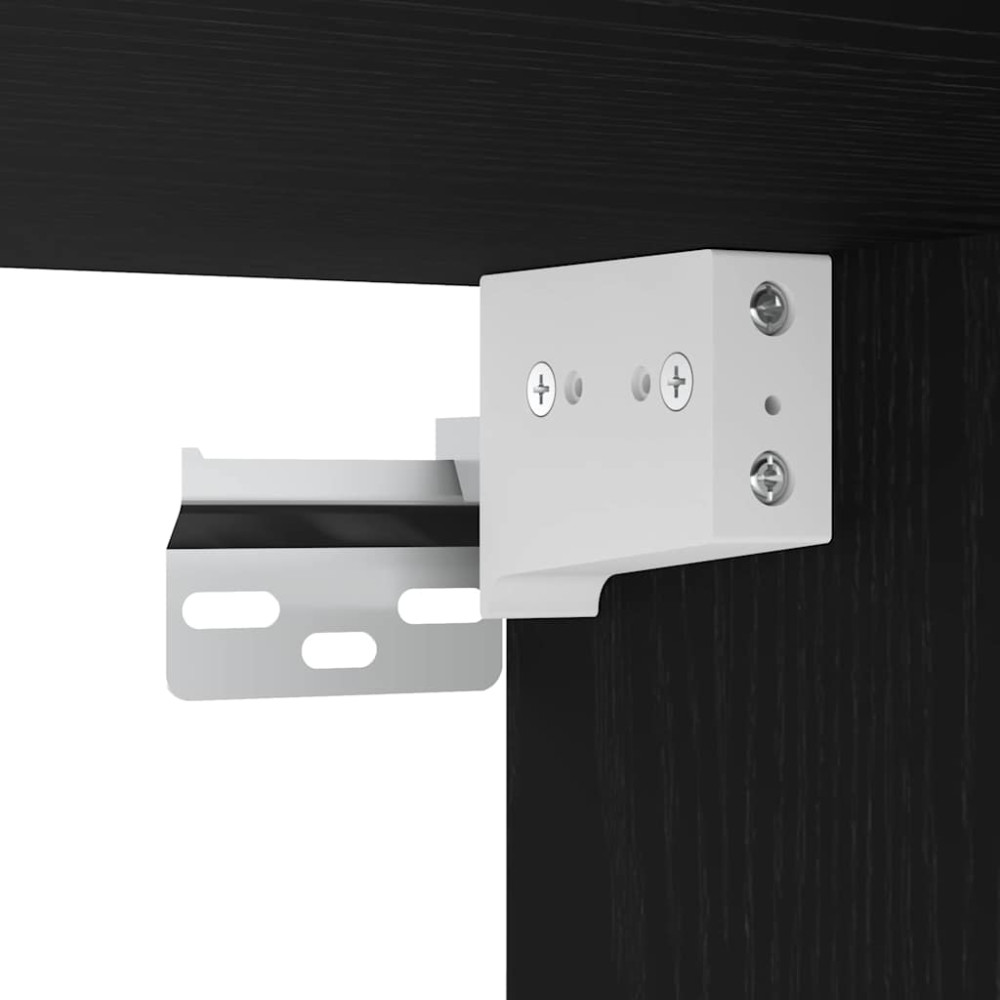 Produktbild för Väggskåp 2 pcs Svart Ek 68 x 37 x 35 cm Konstruerat trä