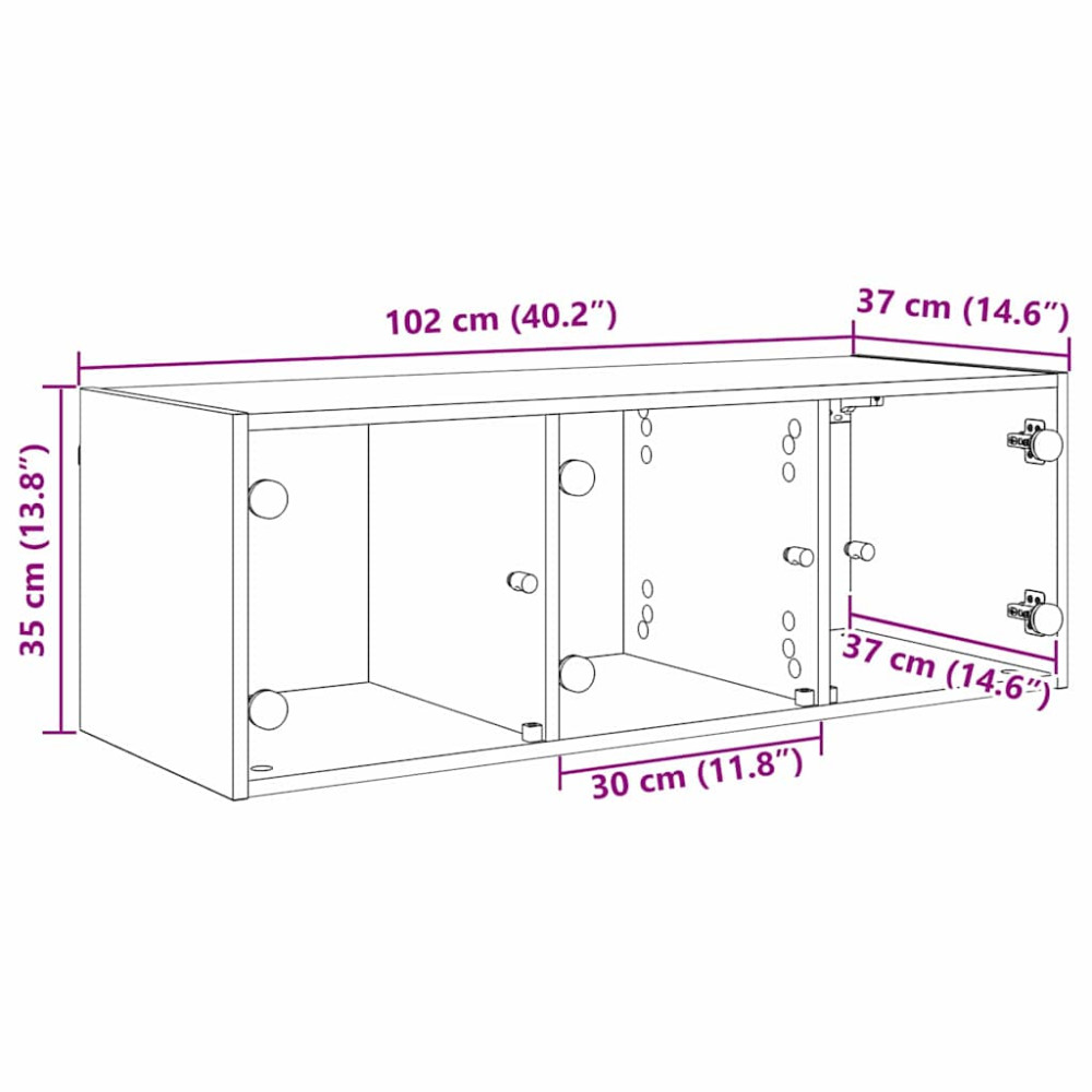 Produktbild för Väggskåp Artisan Ek 102 x 37 x 35 cm Konstruerat trä