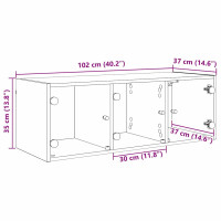 Produktbild för Väggskåp Artisan Ek 102 x 37 x 35 cm Konstruerat trä