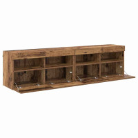Produktbild för TV-väggskåp 2 pcs Gammalt trä 80 x 30 x 40 cm Konstruerat trä