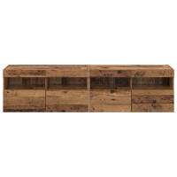 Produktbild för TV-väggskåp 2 pcs Gammalt trä 80 x 30 x 40 cm Konstruerat trä