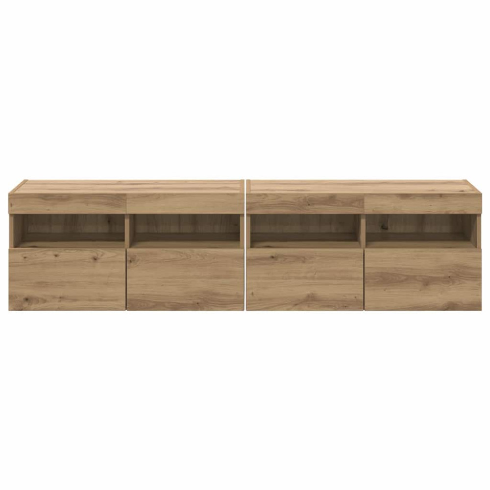 Produktbild för TV-väggskåp 2 pcs Artisan Ek Konstruerat trä