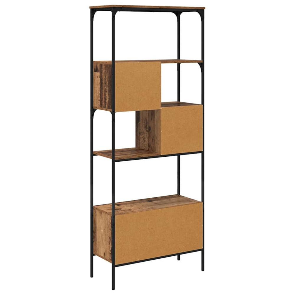 Produktbild för Bokhylla Gammalt trä 76 x 33 x 188,5 cm Konstruerat trä
