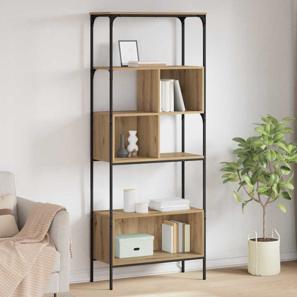 Produktbild för Bokhylla Artisan Ek 76 x 33 x 188,5 cm Konstruerat trä
