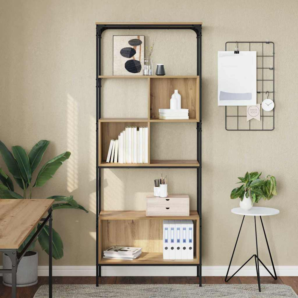 Produktbild för Bokhylla Artisan Ek 76 x 33 x 188,5 cm Konstruerat trä