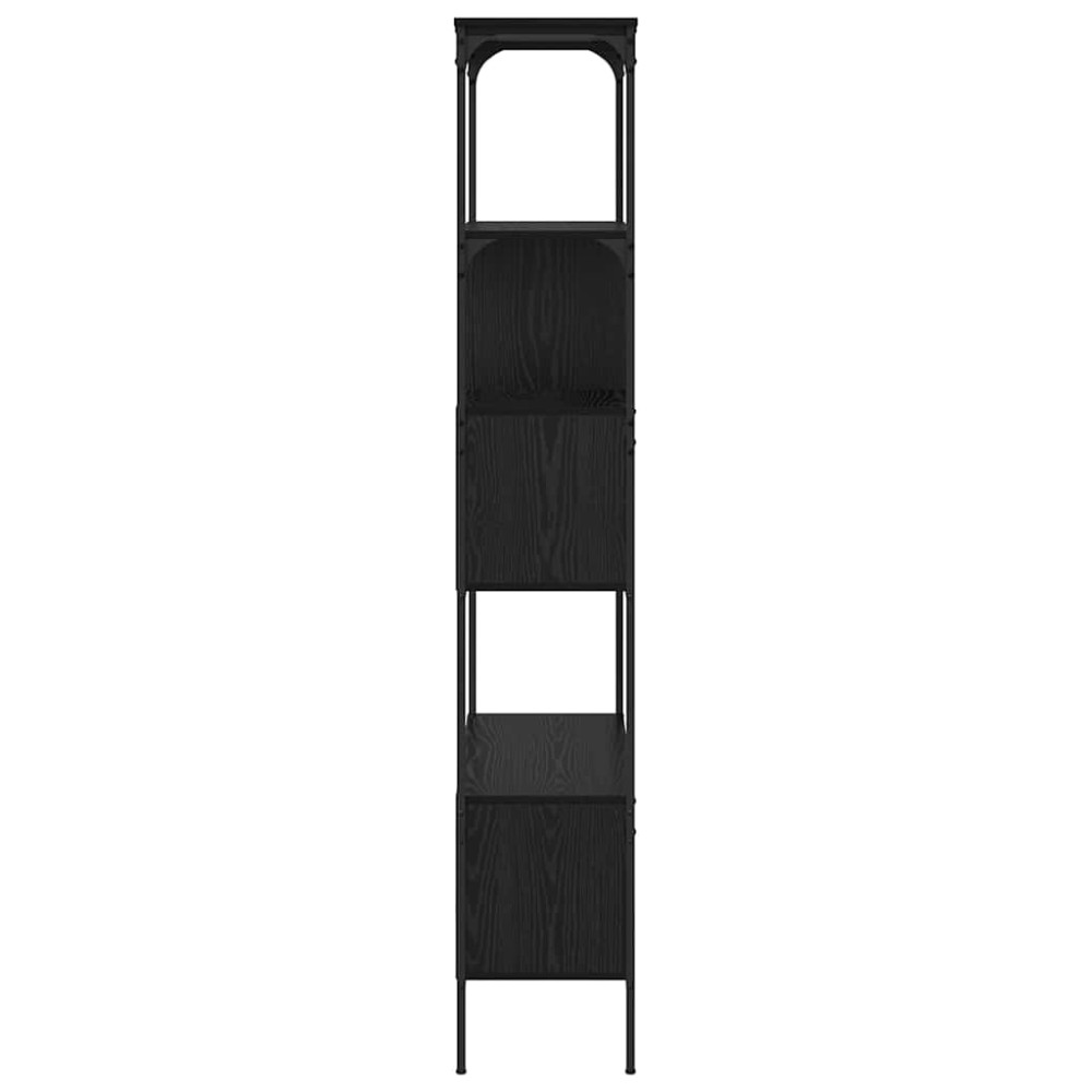Produktbild för Bokhylla Svart Ek 76 x 33 x 188,5 cm Konstruerat trä