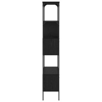 Produktbild för Bokhylla Svart Ek 76 x 33 x 188,5 cm Konstruerat trä