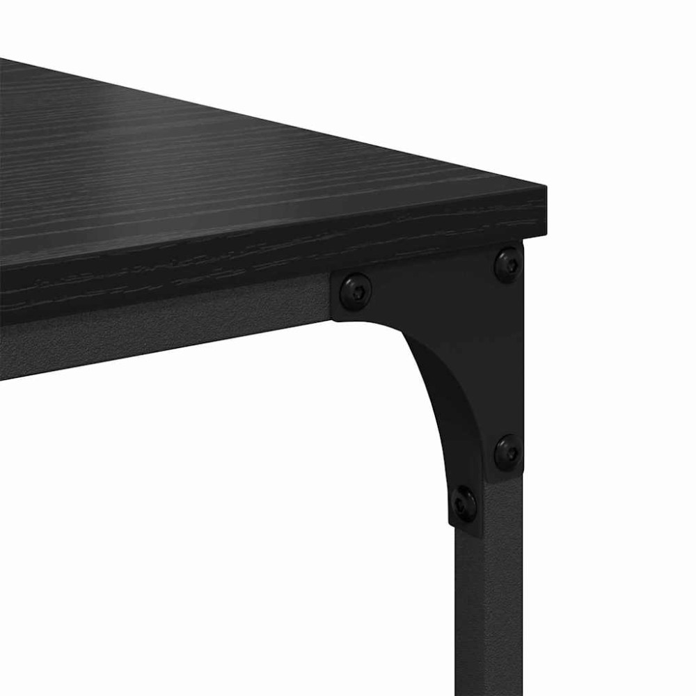 Produktbild för Bokhylla Svart Ek 76 x 33 x 188,5 cm Konstruerat trä