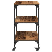 Produktbild för Köksvagn Gammalt trä 60 x 41 x 76 cm Konstruerat trä