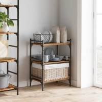 Produktbild för Köksvagn Gammalt trä 50 x 35 x 75.5 cm Konstruerat trä