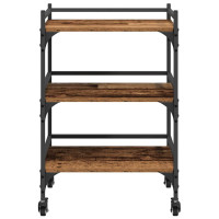 Produktbild för Köksvagn Gammalt trä 50 x 35 x 75.5 cm Konstruerat trä