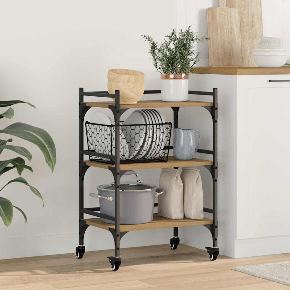 Produktbild för Köksvagn Artisan Ek 50 x 35 x 75.5 cm Konstruerat trä