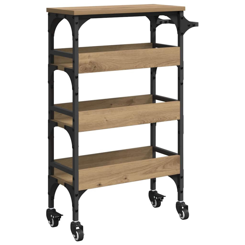 Produktbild för Köksvagn Artisan Ek 53 x 20 x 76 cm Konstruerat trä