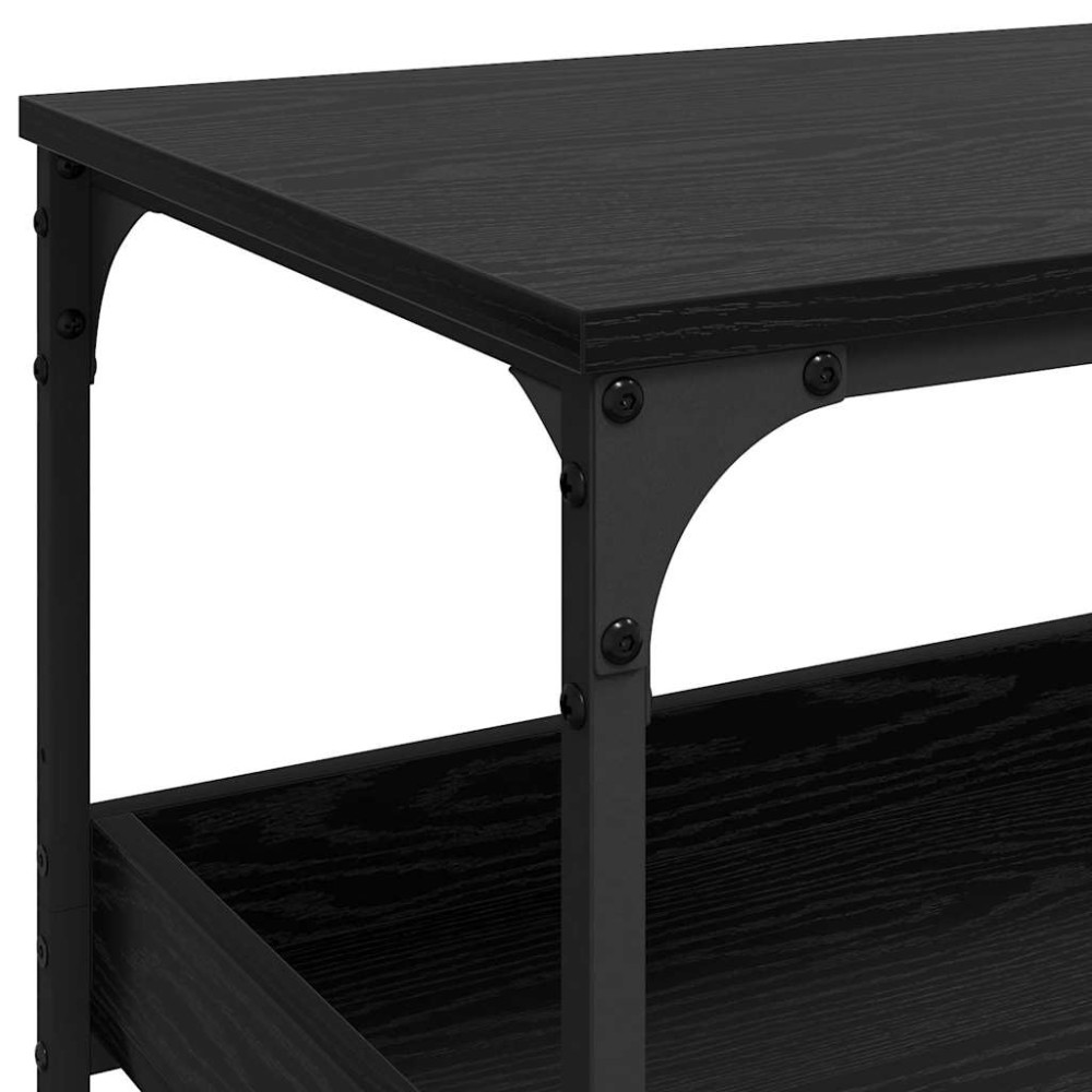 Produktbild för Köksvagn Svart Ek 60 x 41 x 80.5 cm Konstruerat trä