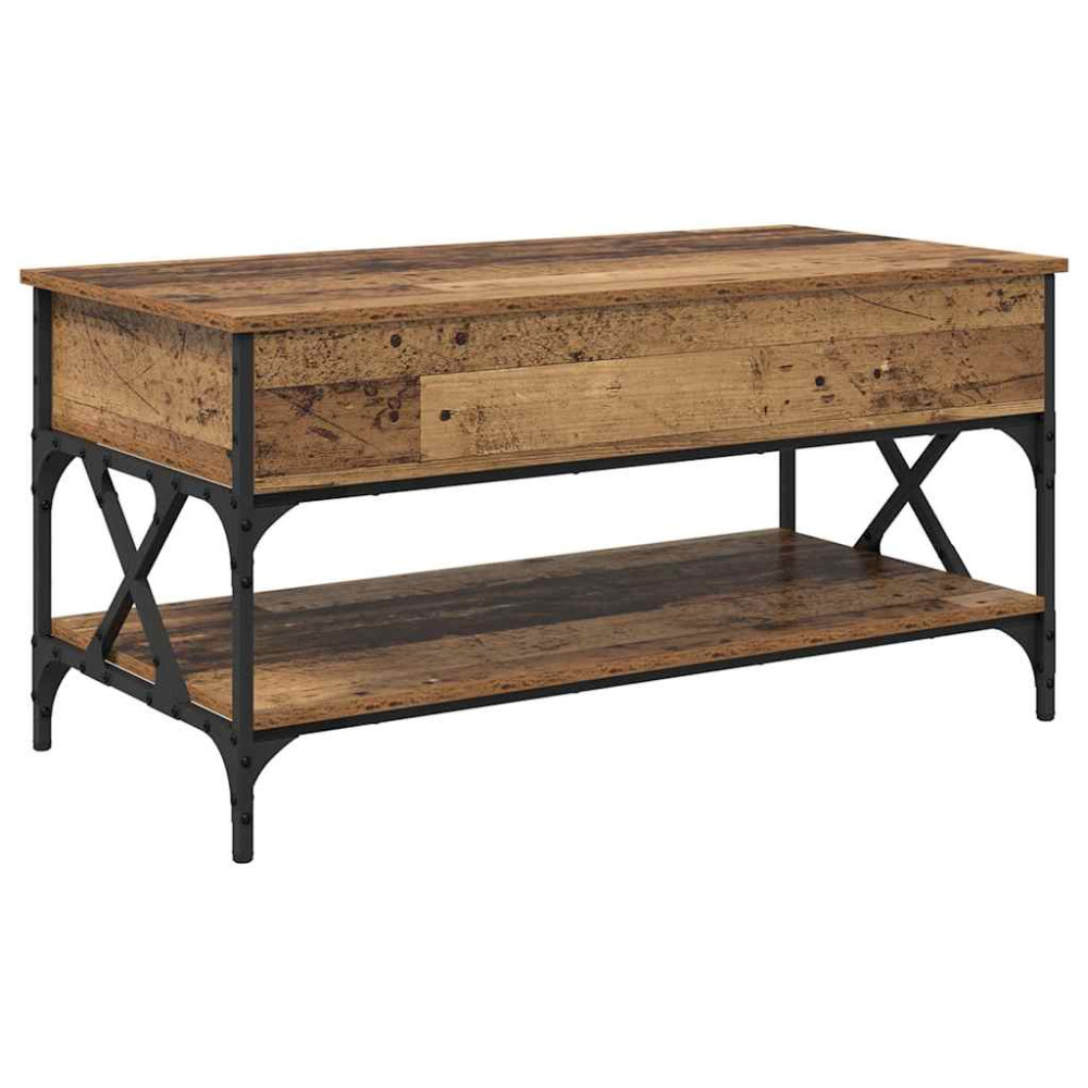 Produktbild för Kaffeebord Gammalt trä 100 x 50 x 50 cm Konstruerat trä