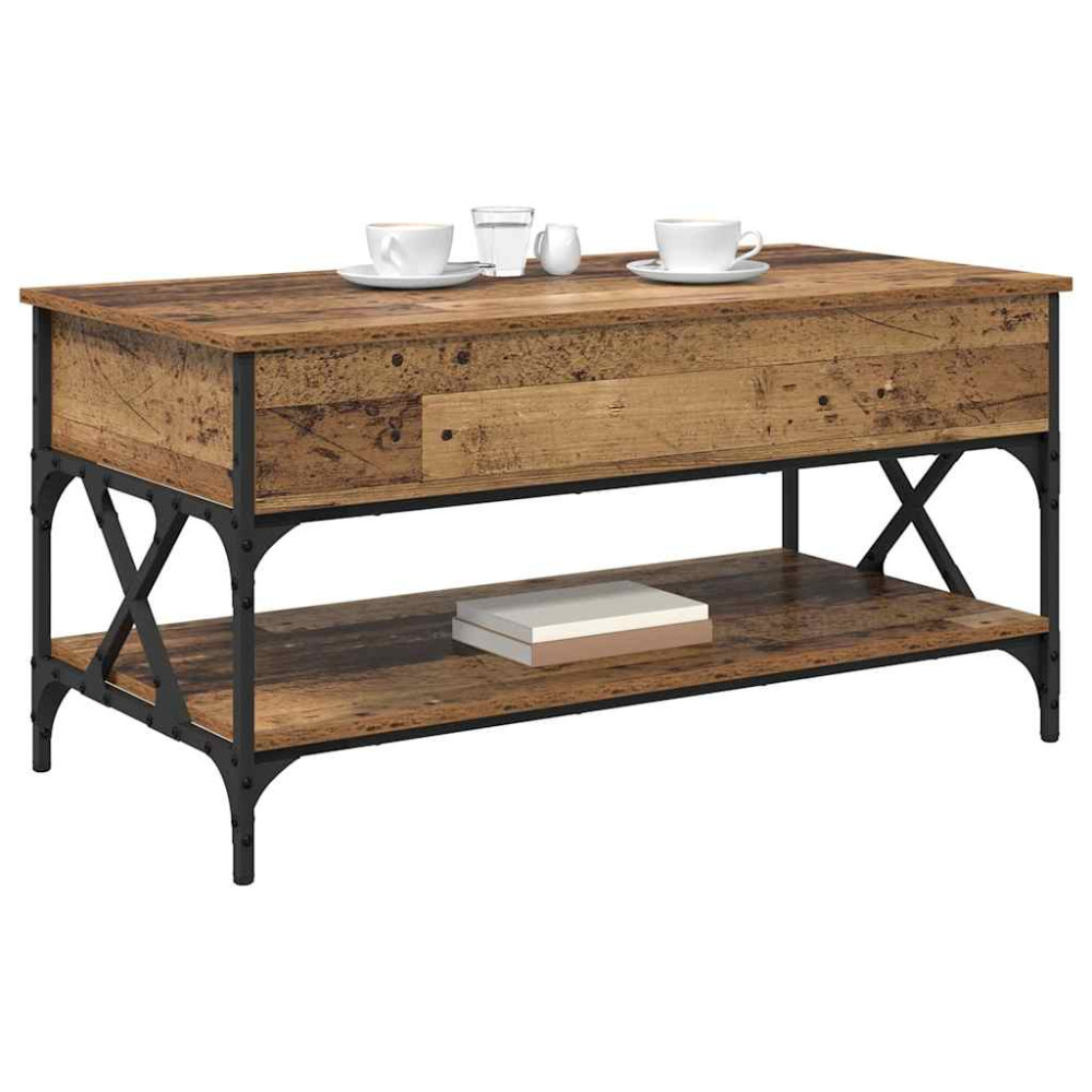 Produktbild för Kaffeebord Gammalt trä 100 x 50 x 50 cm Konstruerat trä