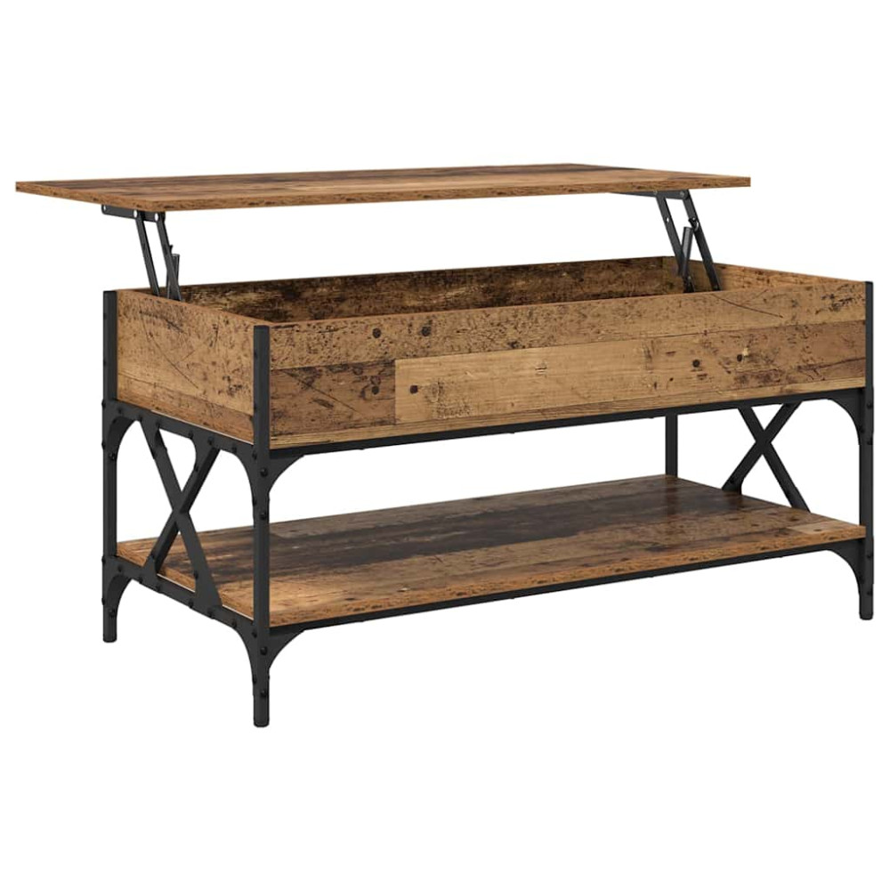 Produktbild för Kaffeebord Gammalt trä 100 x 50 x 50 cm Konstruerat trä