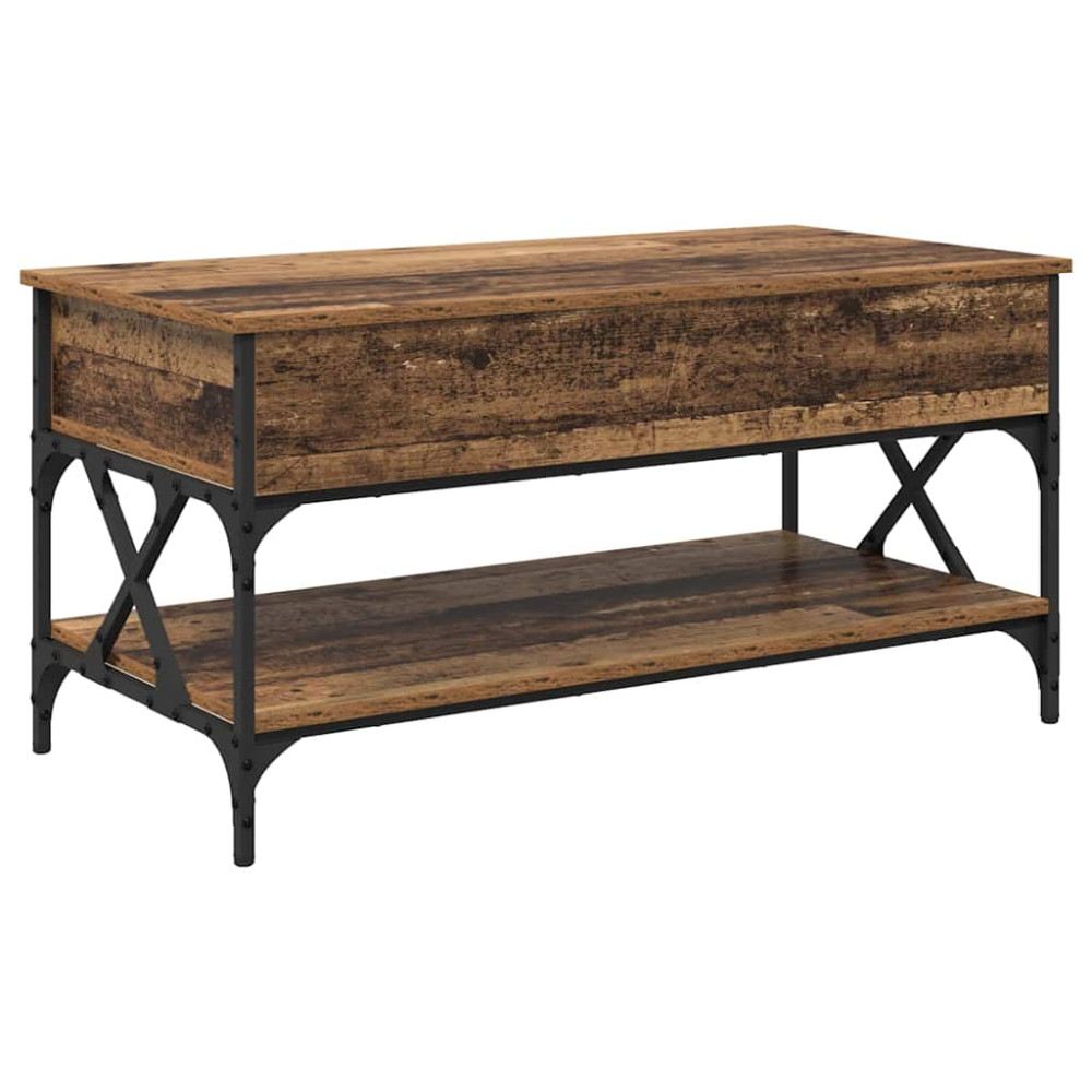 Produktbild för Kaffeebord Gammalt trä 100 x 50 x 50 cm Konstruerat trä