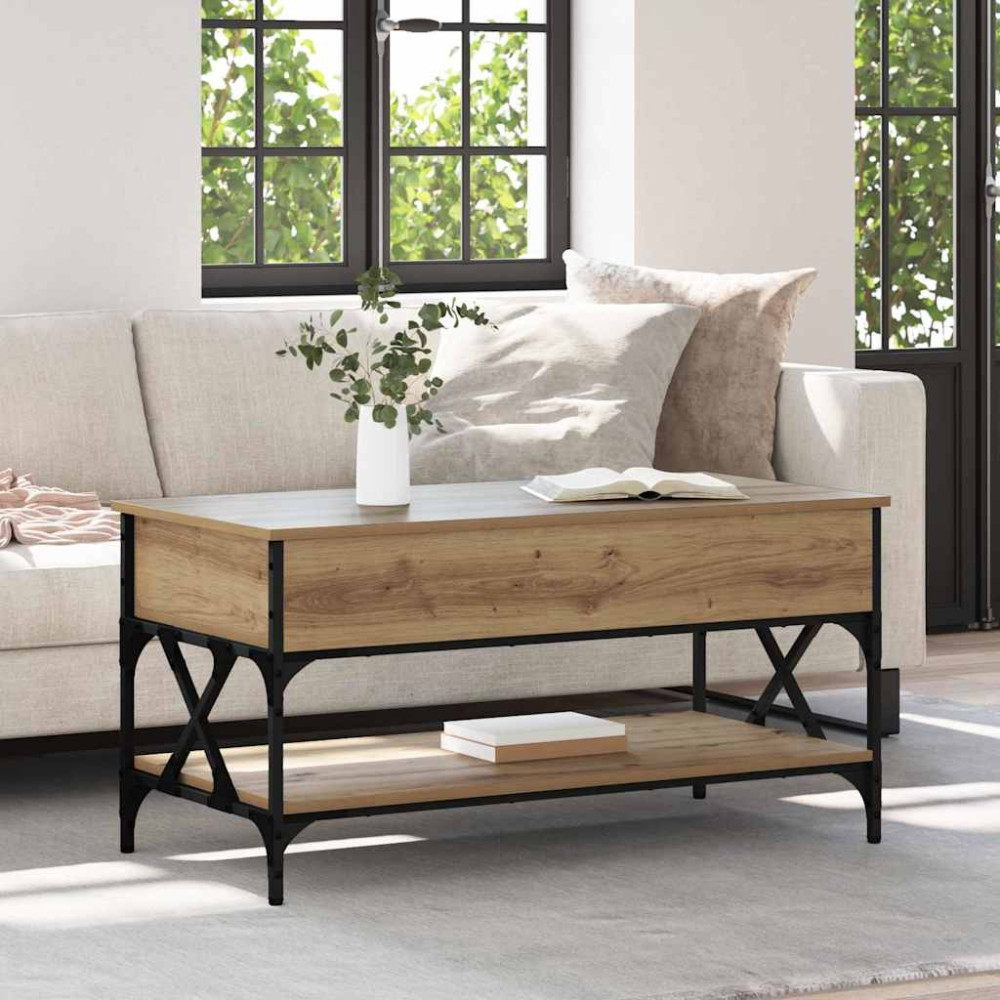 Produktbild för Kaffeebord Artisan Ek 100 x 50 x 50 cm Konstruerat trä