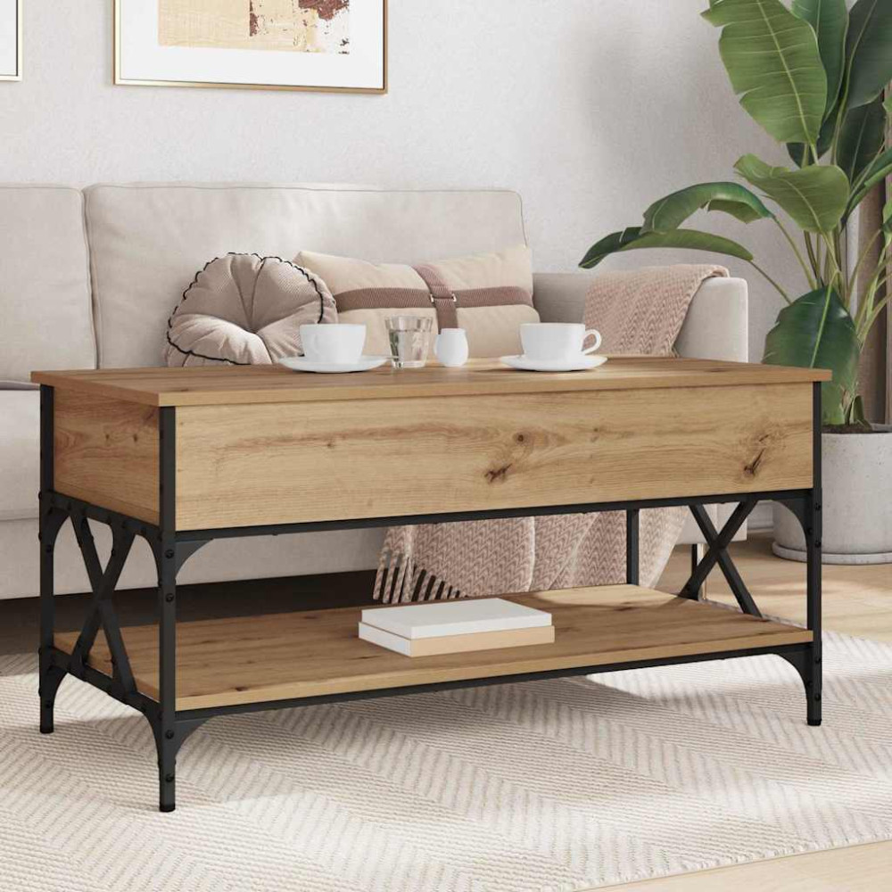 Produktbild för Kaffeebord Artisan Ek 100 x 50 x 50 cm Konstruerat trä
