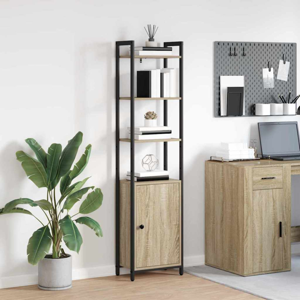 Produktbild för Bokskåp Sonoma-ek 40 x 24 x 161 cm Konstruerat trä