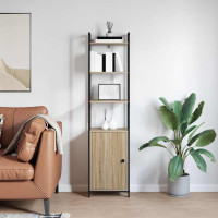 Produktbild för Bokskåp Sonoma-ek 40 x 24 x 161 cm Konstruerat trä