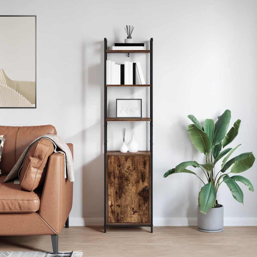 Produktbild för Bokskåp Rökt ek 40 x 24 x 161 cm Konstruerat trä