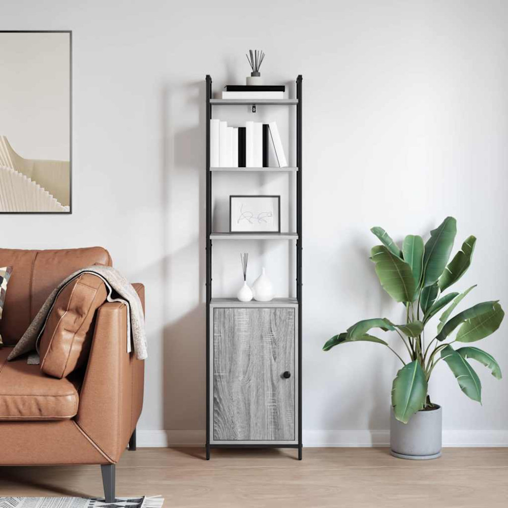 Produktbild för Bokskåp Grå Sonoma 40 x 24 x 161 cm Konstruerat trä