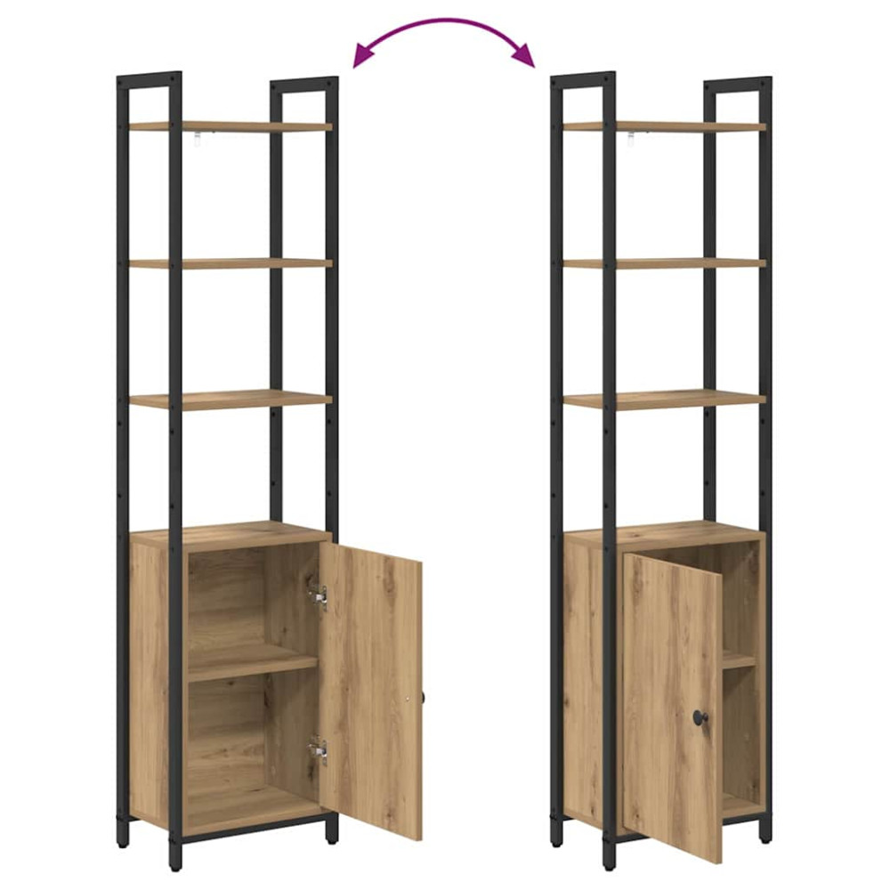 Produktbild för Bokskåp Artisan Ek 40 x 24 x 161 cm Konstruerat trä