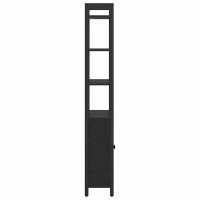 Produktbild för Bokskåp Svart Ek 60 x 24 x 161 cm Konstruerat trä