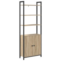Produktbild för Bokskåp Sonoma-ek 60 x 24 x 161 cm Konstruerat trä