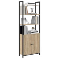 Produktbild för Bokskåp Sonoma-ek 60 x 24 x 161 cm Konstruerat trä