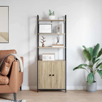 Produktbild för Bokskåp Sonoma-ek 60 x 24 x 161 cm Konstruerat trä